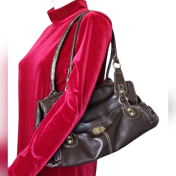 Vintage Beautiful Strang Design Dark Chocolate Women's Shoulder Bag. - Picture 1 of 16